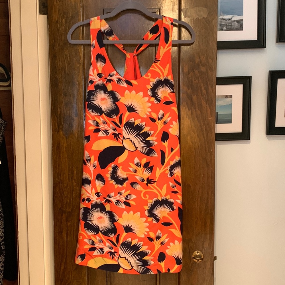Fun, tropical print J. Crew dress